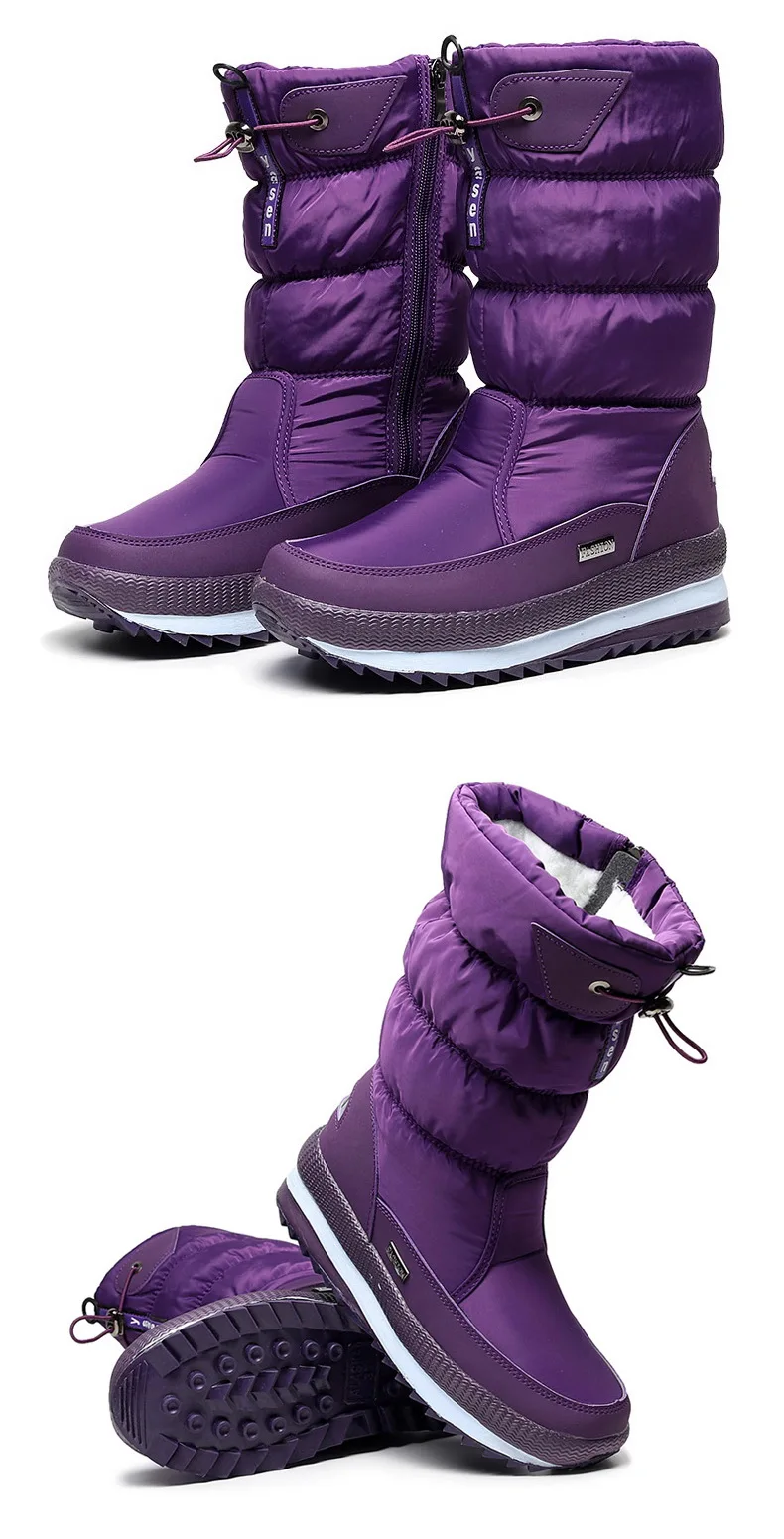 Women Snow Boots Platform Winter Boots Thick Plush Waterproof Non-slip ...
