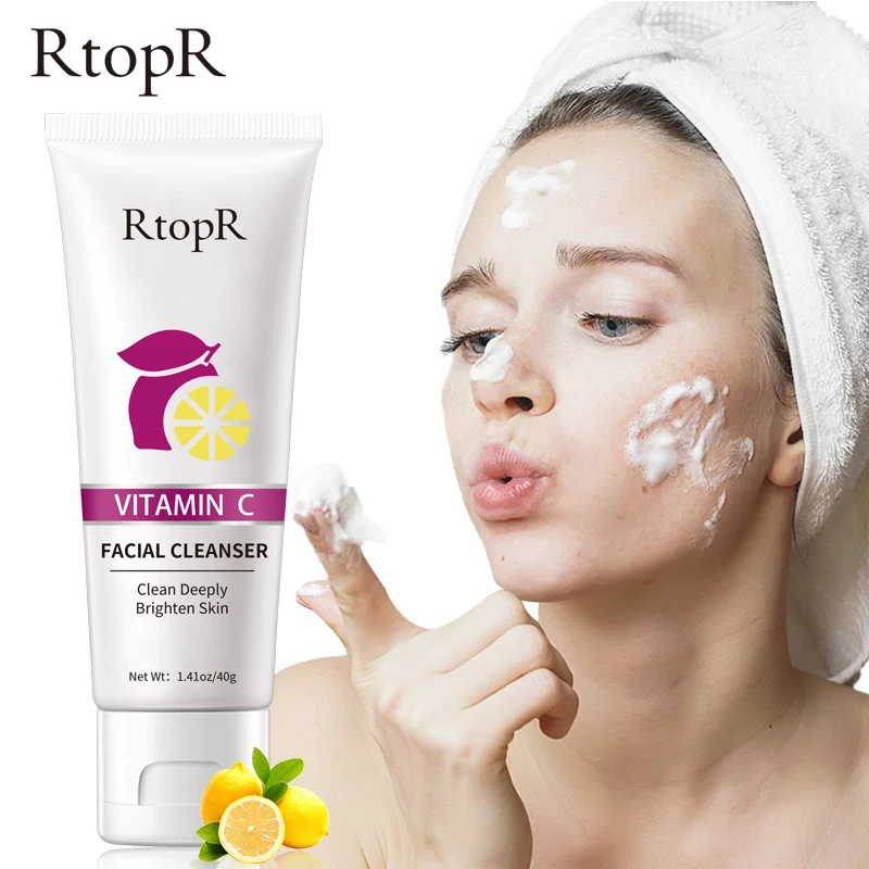New Product RTOPR Clean Deeply Brightening Skin Vitamin C Whitening Facial Cleanser