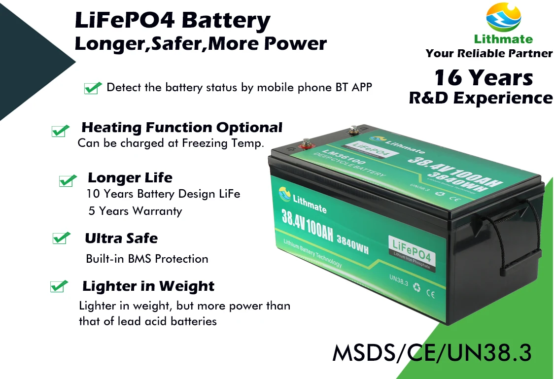 Marine Lifepo4 100ah 120ah 150ah 200ah 300ah 400ah Battery Lithium Lifepo4 12v 24v 36v 48v 0936