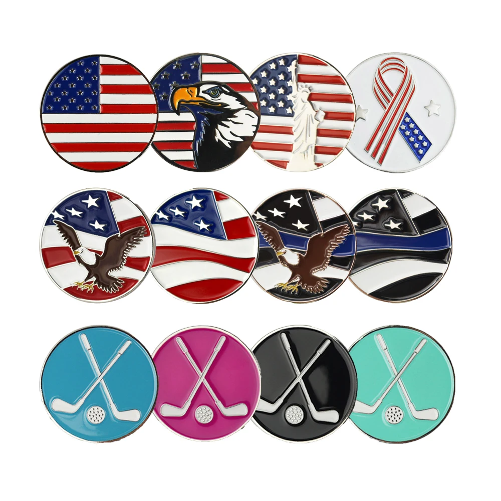 Wholesale Metal Ball Marker Golf Custom Golf Ball Markers For Golf