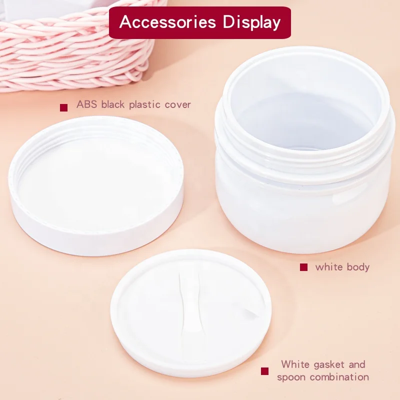 300ml Cream Jars Manufacturer OEM Body Face Cream Jar Packaging 160ml 180ml 200ml 220ml 250ml 300ml White Plastic Pet Cosmetic Cream Jar