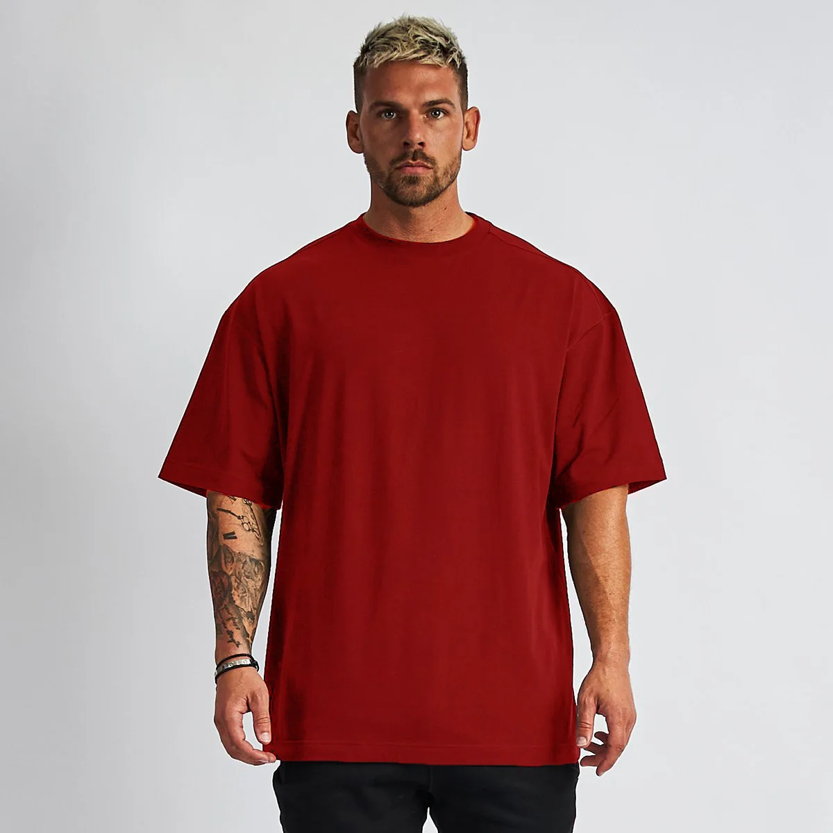 Manufacturer Plus Size Men's Shirts 230gsm Heavyweight T-shirt 100% ...