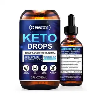 Wholesale 100% Natural Weight Loss With Bhb Exogenous Ketones Fat Burner Keto Diet Liquid Drops