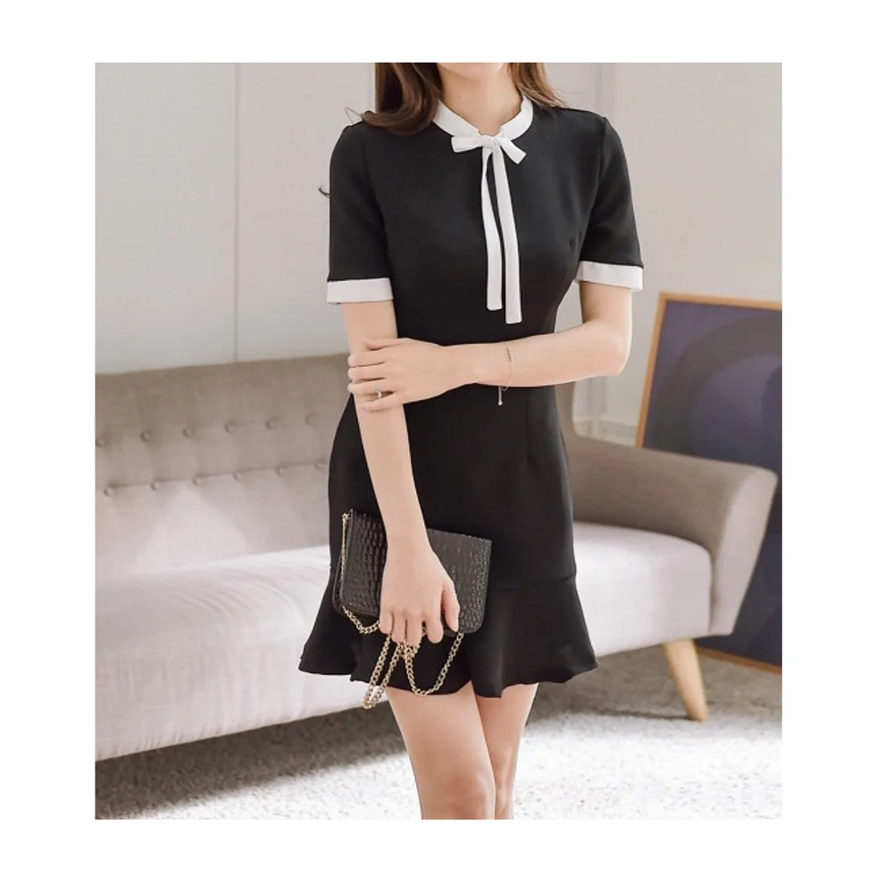 Elegant Evening Latest Fashion Dresses Short Sleeve One Piece Casual Black Color Dress Whatsapp Ms Hang 84 Buy Dress Women Casual Dress Women Summer Dress Product On Alibaba Com