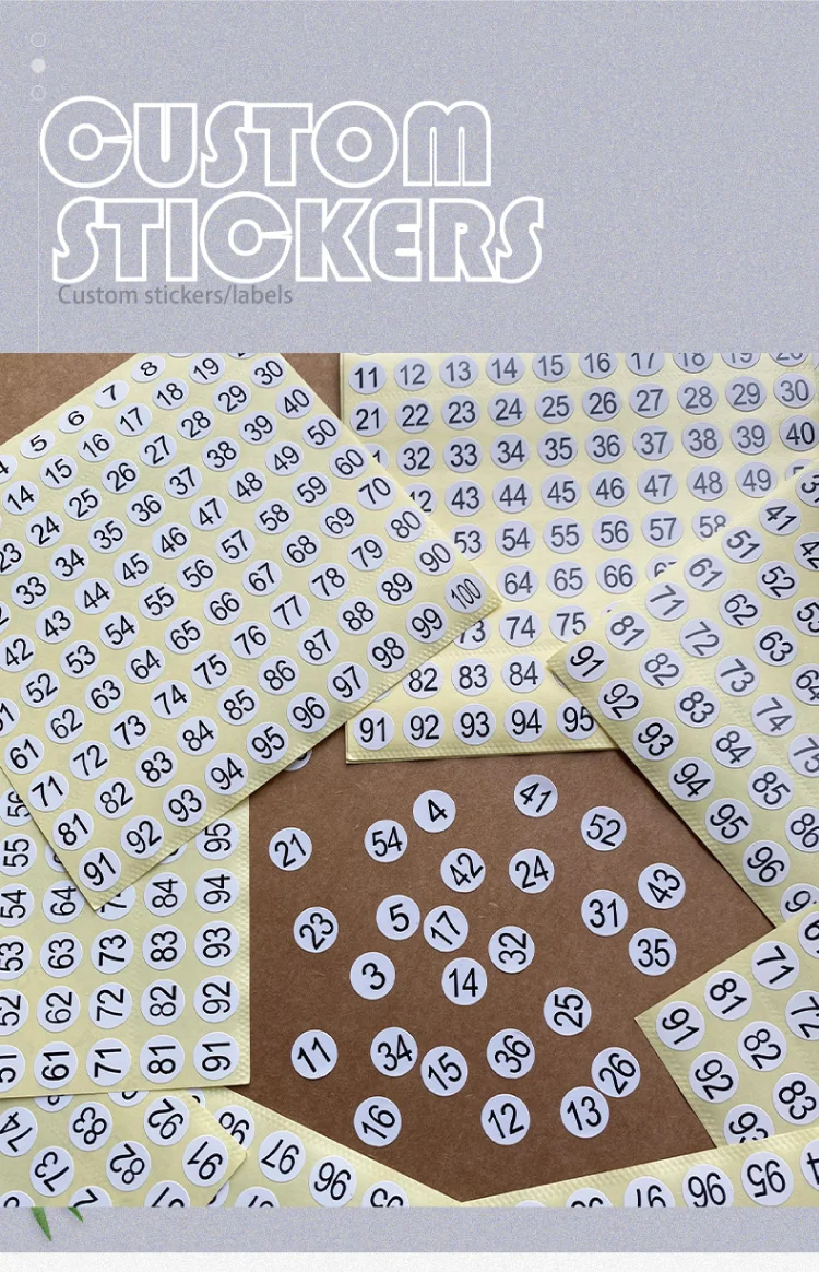 Original Factory Embroidery Stickers Small Garment Socks Label Size Sticker