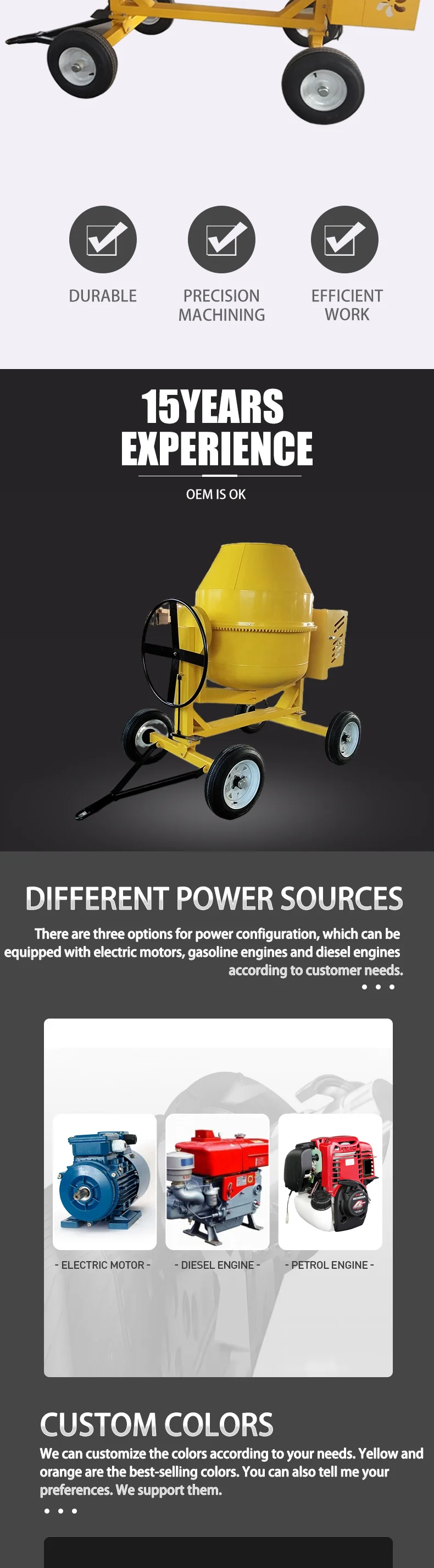New Betonmischer Jq 800l Diesel Engine Concrete Mixers Price Cement
