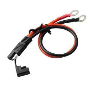 10 AWG SAE to O Ring Terminal Connectors Harness Wire Quick Disconnect Wiring Battery Charging Cable for Motorcycle Car RV