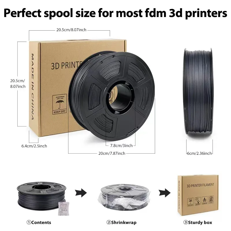 Special Asa Carbon Fiber Filament Supplier 1.75mm Filament 1kg 3kg 5kg
