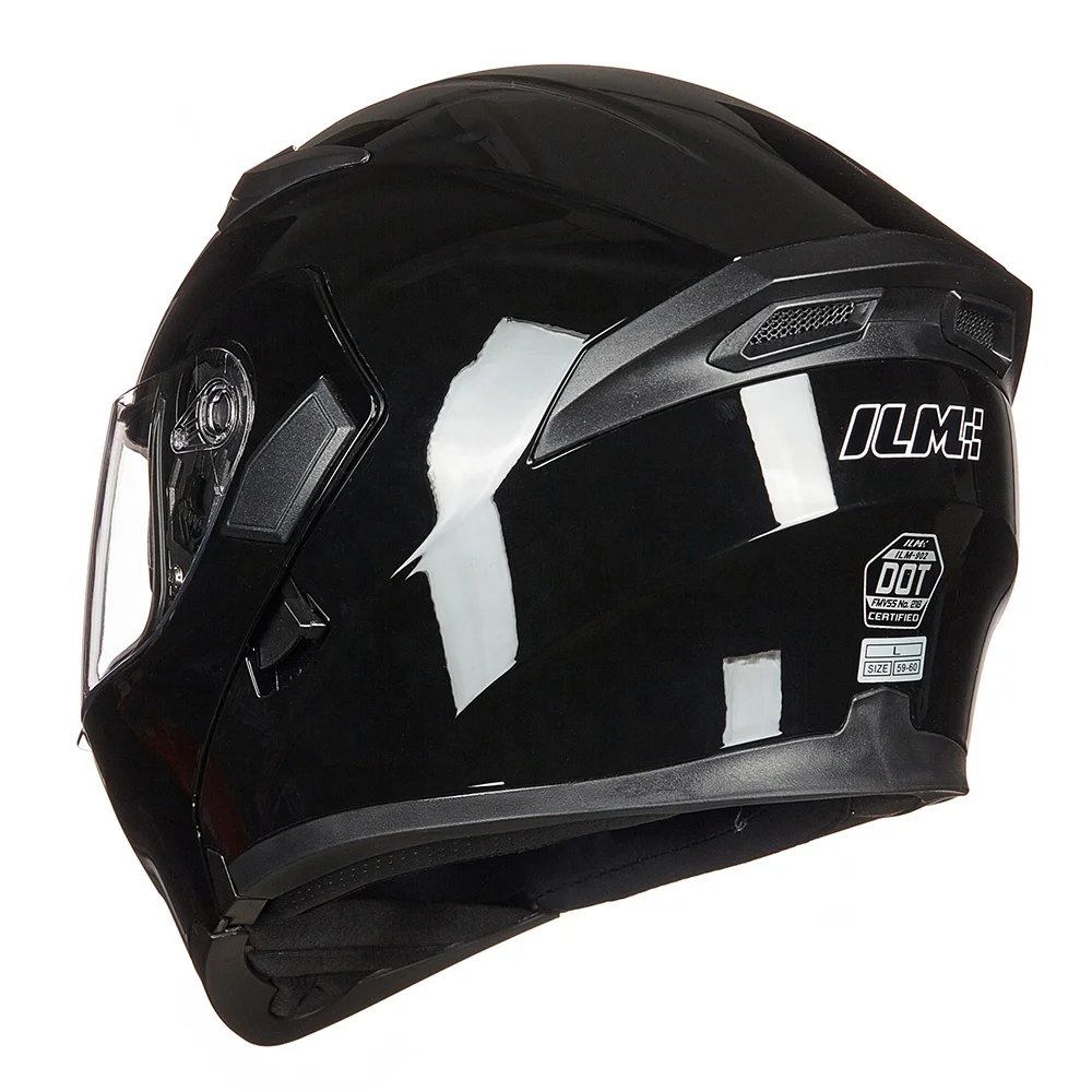 ILM Motorcycle Helmet Dual Visor Flip up Modular DOT Colors - Main Image