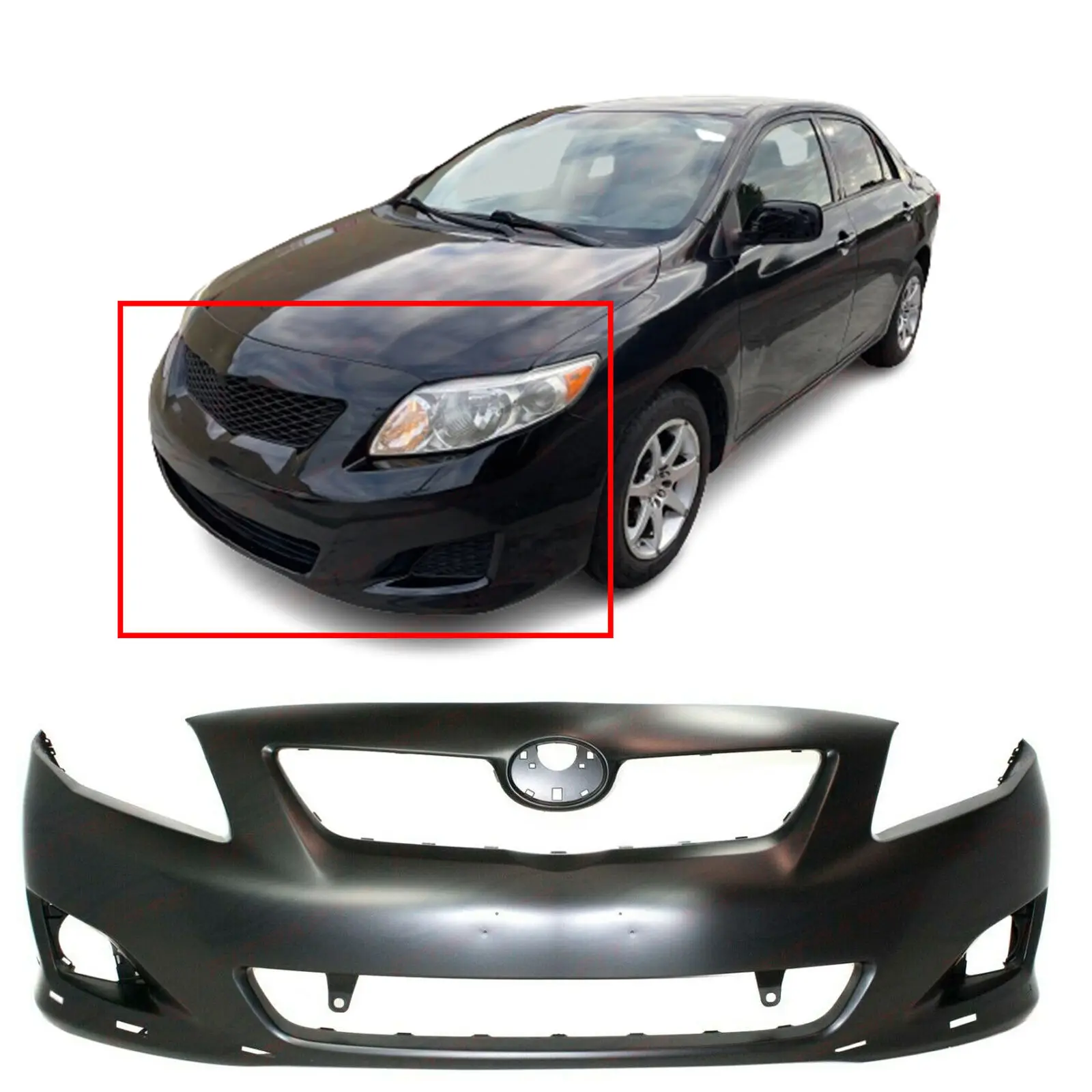 auto parts car body front bumper cover fascia for TOYOTA corolla 2007 2009 2010