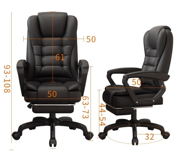 product ergonomic modern high back executive office chair computer chair extendable armrests adjustable lumbar support home-9