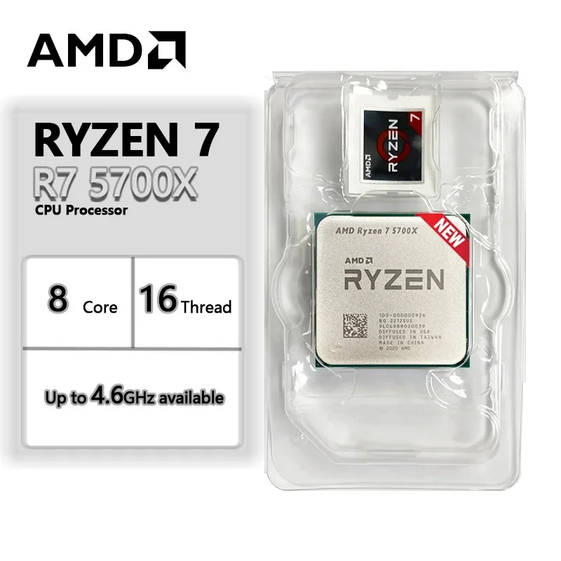New AMD Ry-Zen 7 5700X 3.4GHz 8-Core 16-Thread CPU 7NM Zen 3