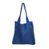Square grids bag - blue and green
