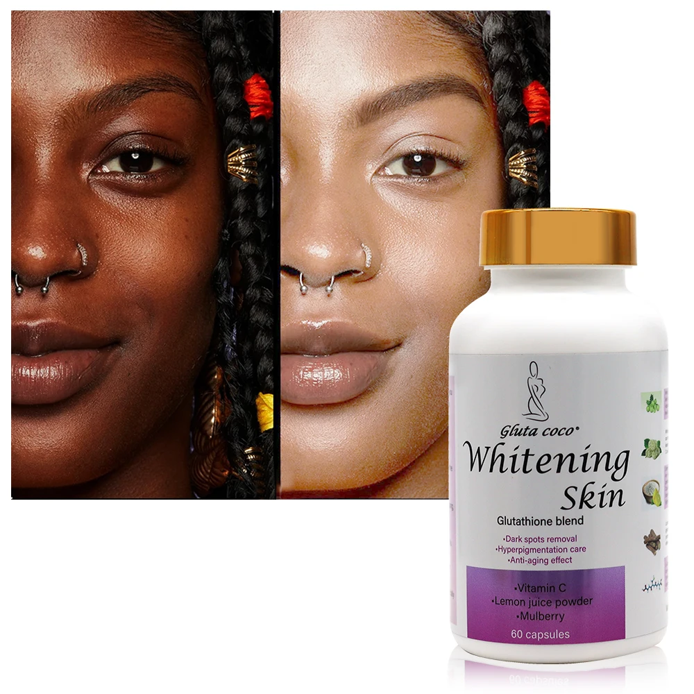 OEM Vitamin C Glutathione Pills Skin Care Product Detox Remove Dark Spots  Hyperpigmentation Supplements Skin Whitening Capsules