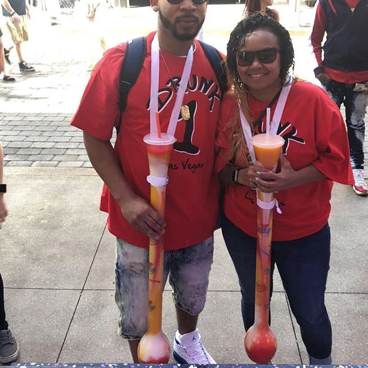 100 унций, Кружка для замороженного напитка с длинным горлышком, кружки для вечеринки в дворе, пластиковые кружки для пива с крышкой