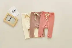 Детские леггинсы с высокой талией и эластичные брюки большими