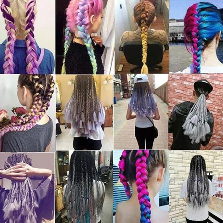 Aliexpress.com : Buy 1pcs Soft Jumbo Hair Braid folded length ali  expression ombre synthetic braidin…