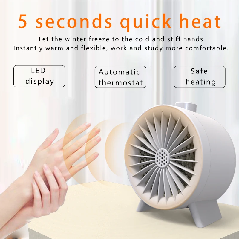 Портативный Электрический вентилятор ptc, нагреватель с наконечником, нагреватель воздуха, вентилятор/Электрический мини-нагреватель вентилятора