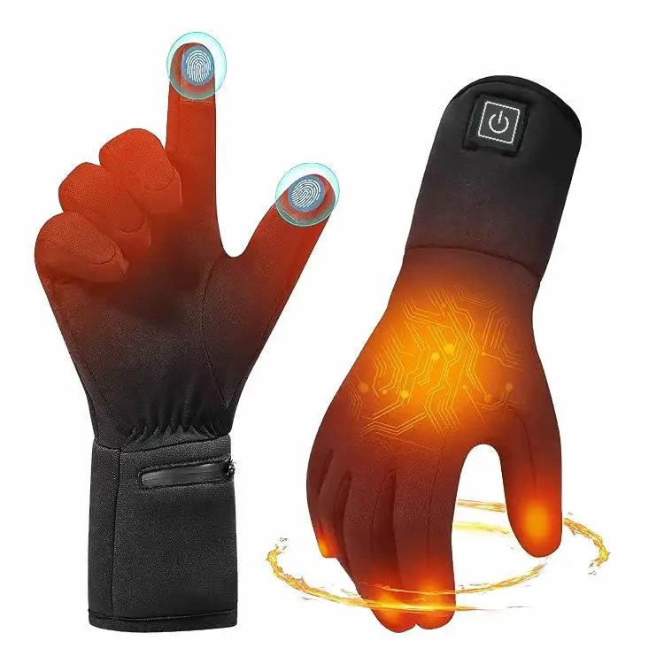 Usb Heated Gloves Battery Pack Electric Waterproof Heated Gloves With
