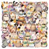 Set de 50 Stickers de Gato Caqui