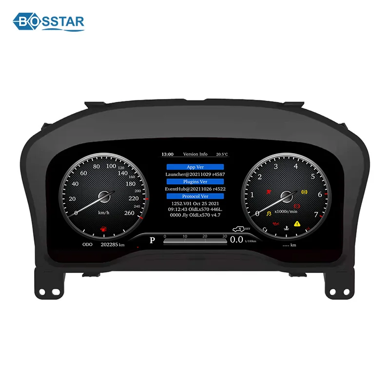 12.3'' LCD Dashboard for Toyota Hiace LCD Instrument Cluster Plug and Play Speedometer Virtual Digital Cluster Cockpit