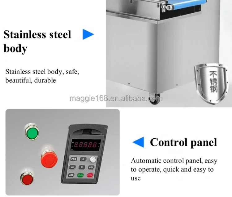 High Efficiency Fully Automatic Horizontal Belt Fresh Meat Slice Cutter Lamb Tripe Mutton Beef Pork Fillet Cutting Machine