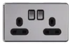 double 1 gang 13A socket