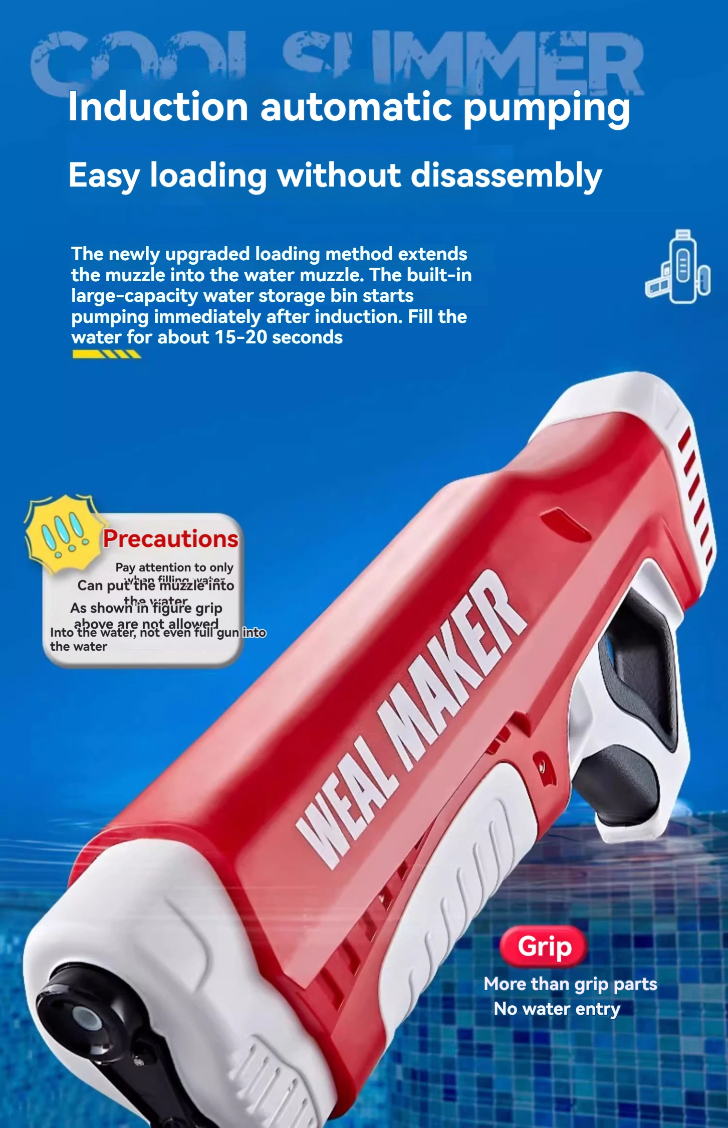 Sell Well Real Looking Pulse Kids Holi Pichkari Water Gun China