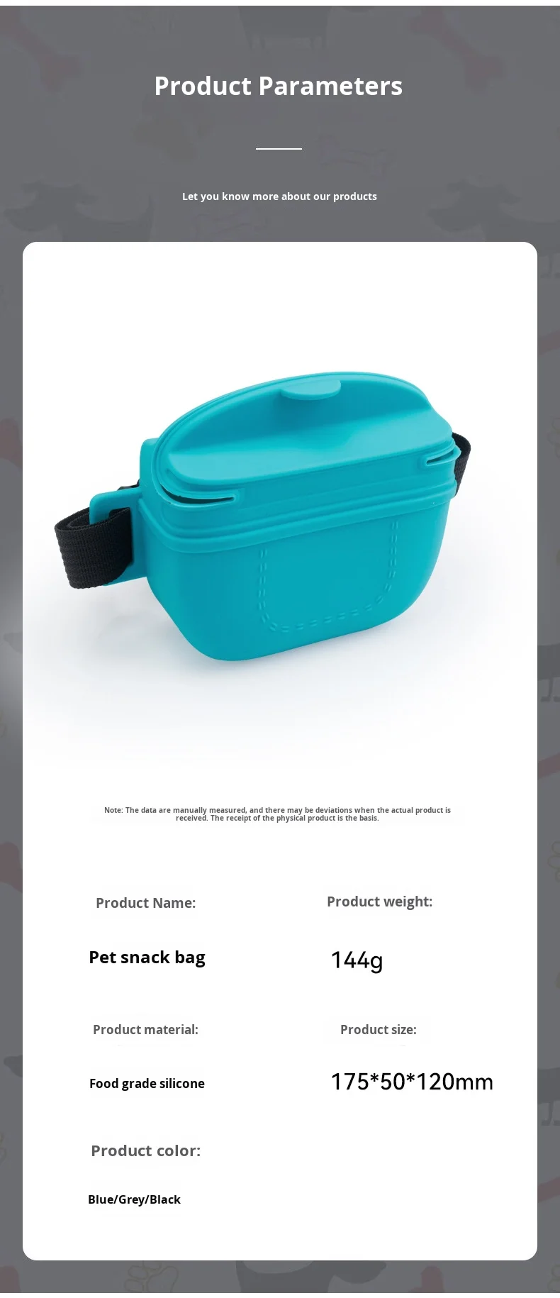 New Outdoor Portable Pet Training Bag Dog Training Waist Belt in Silicone for Dog Training details