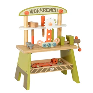 Fashion Wooden Play House Green Tool Table Intellectual Development Nut Disassembly Assembly Cultivates Educational Toy for Kids