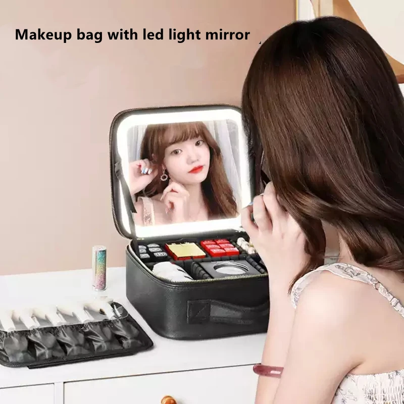 led mirror makeup bag｜TikTok Search