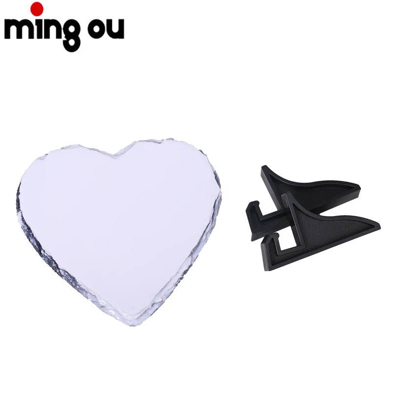 Heart Shape Diy Picture Frame Sublimation Blank Rock Slate Photo Frame