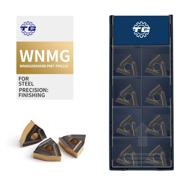 Tg CNC инструмент WNMG ROMTSEKN твердосплавные токарные пластины из вольфрамовой стали с покрытием PVD твердый сплав нержавеющая сталь WNMG 080404R-PM7-TP6210