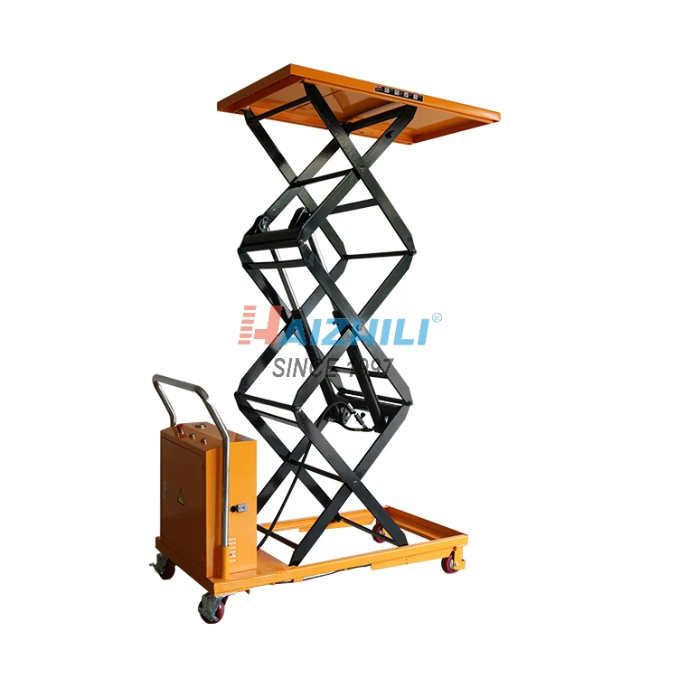 HaizhiLi Handling Equipment 500KG Mobile Small Electric Scissor Lift Platform