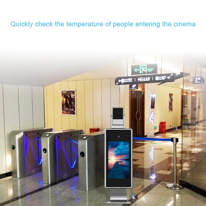 Цифровой сканер температуры тела, измерительный монитор, термометр, ai-камера для распознавания лица