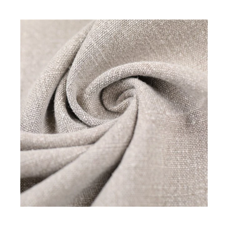 
100% french linen fabric or linen blend fabric plain yarn dye jacquard solid print antibacterial fabric 