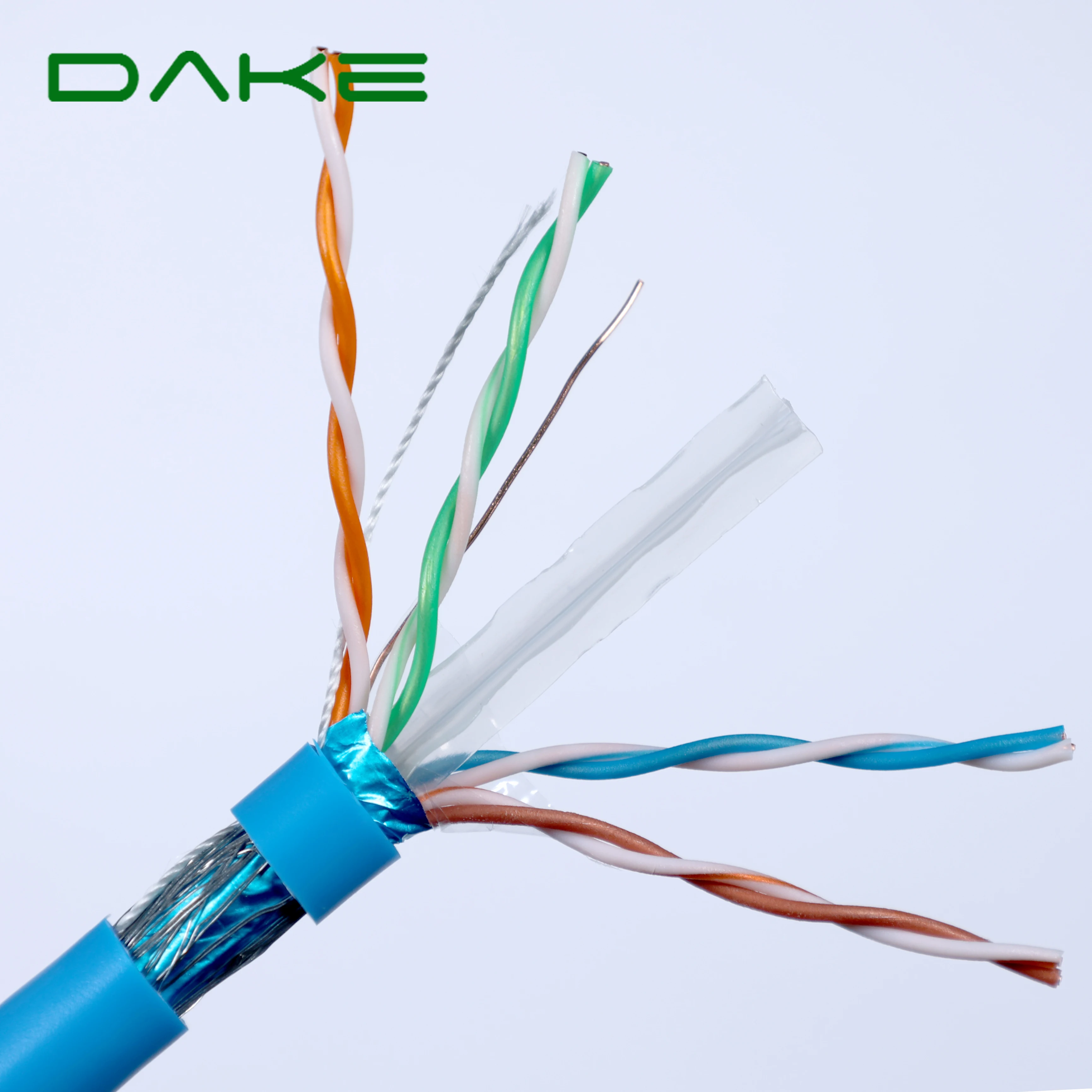 Factory Direct wholesale Cat6 SFTP  23AWG   LAN   Network Cable Manufacturer INDOOR PVC JACKET 1000ft