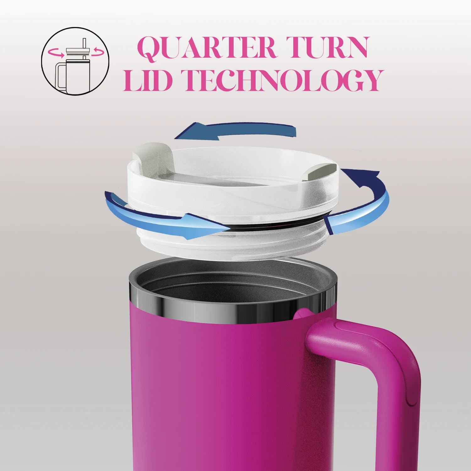 Factory Wholesale 20oz 30oz 40oz Stainless Steel Vacuum Insulated Metal Cup Travel Mug Coffee Tumbler With Handle factory