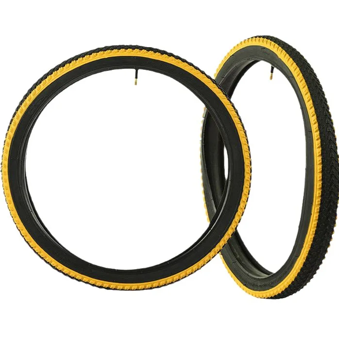 20 Inch Colored Thickened Rubber Silent Bike Inner & Outer Tire Set-Puncture-Resistant for Mountain/Kids/Folding Bikes