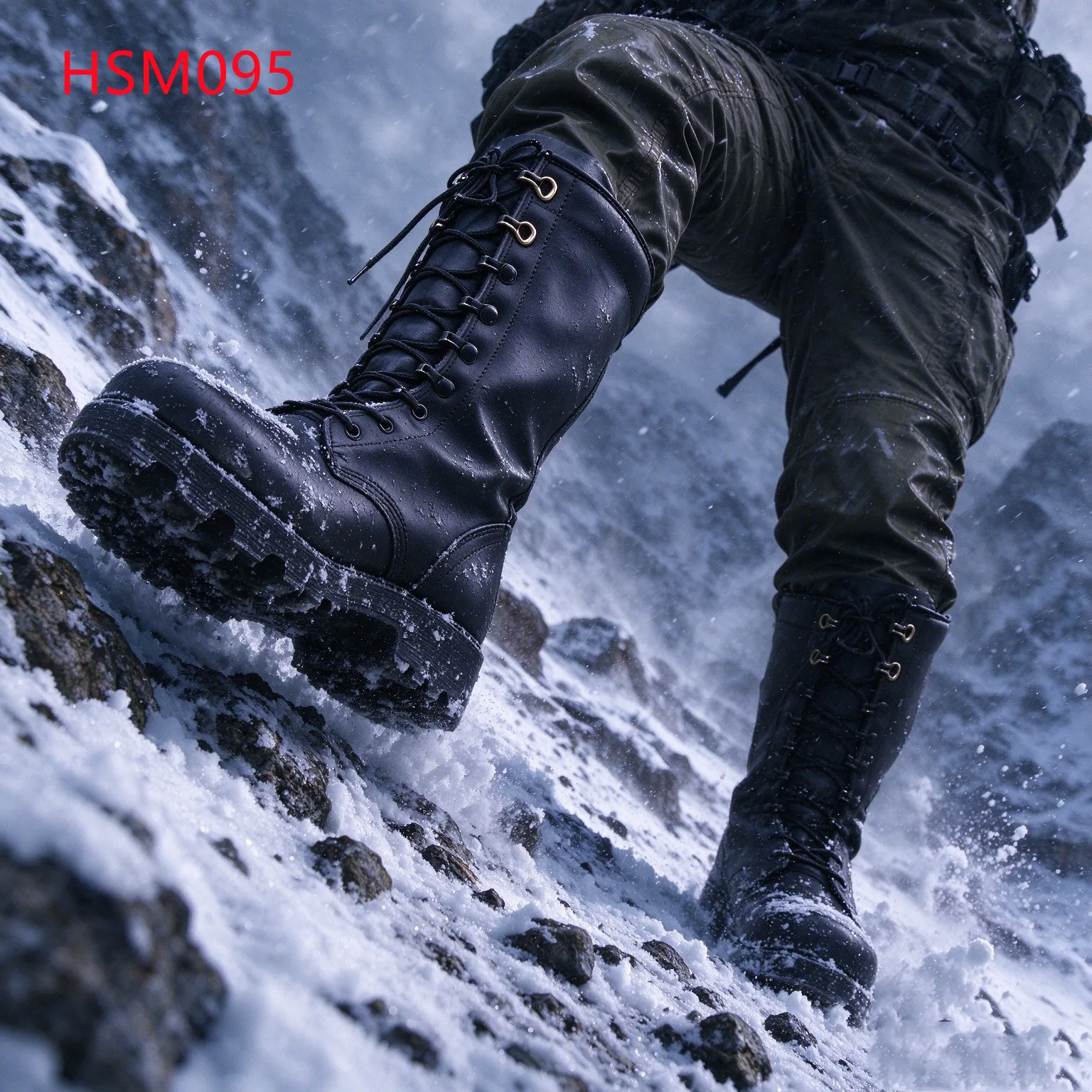 LXG,Public Procurement Full Leather Hua Singh Retail Combat Boots Anti-delamination Security Boots with Braided Shoelace HSM095