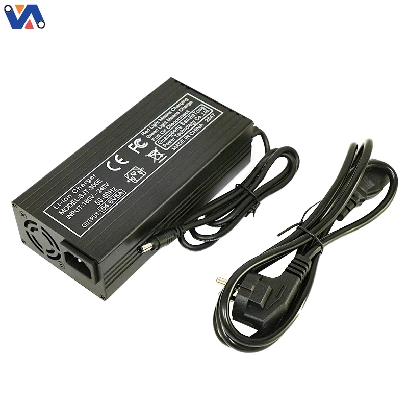 New Image 54.6V Smart Charger 54.6V 5A DC5.5*2.1 Battery Charger Electric Scooter Motorcycle Bike Charger E Scooter Charger