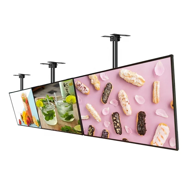 Direct Factory Supply Advertising Playing Equipment High Definition  Wall Mount Touch Screen Digital Menu Board for Restaurant