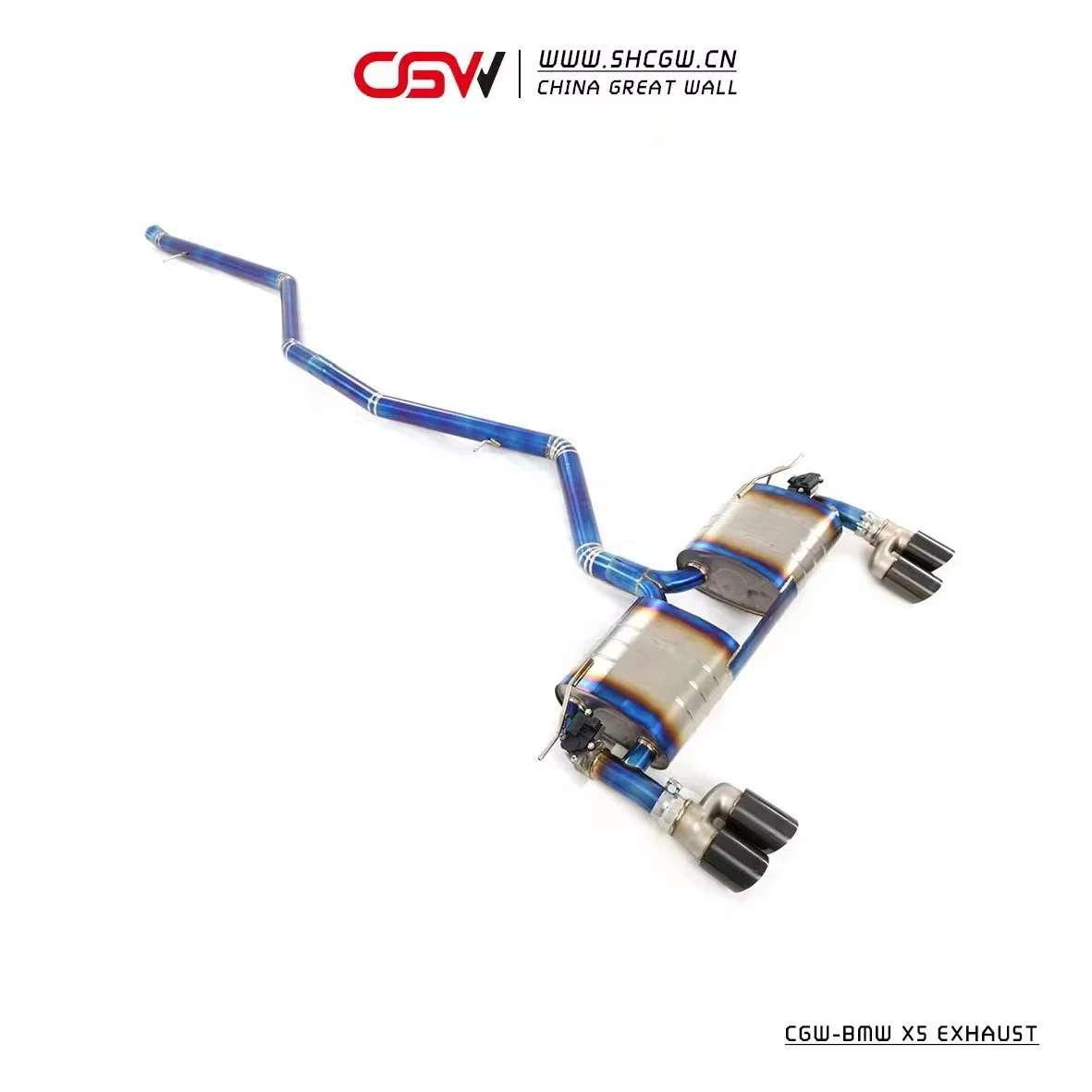 Growling Sound Titanium Exhaust Muffler Catback for BMW X5 F15 X5M Style