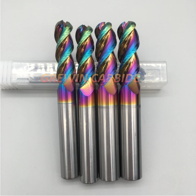 Colorful Aluminum End Mill Top Quality Of Tungsten Carbide End Mills For Aluminum Door & Window
