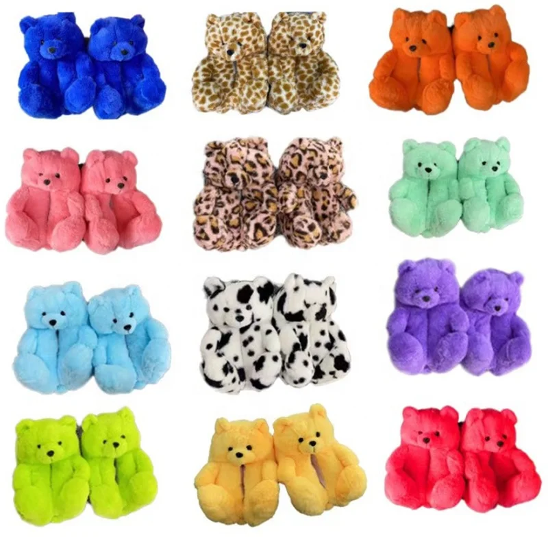 TL02 Новые поступления, 21 цвет, 7C-12C, детская обувь для дома Тедди, тапочки для детей