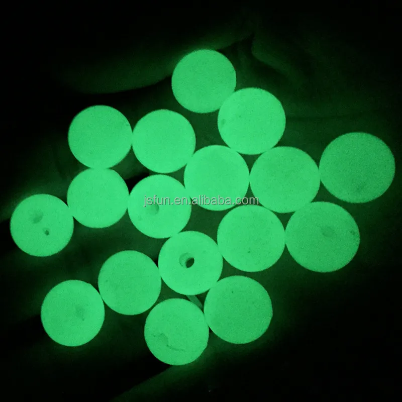 Plastic 4/5/6/8mm Luminous Light Glowing Balls Stoppers Fishing Floats Beads 