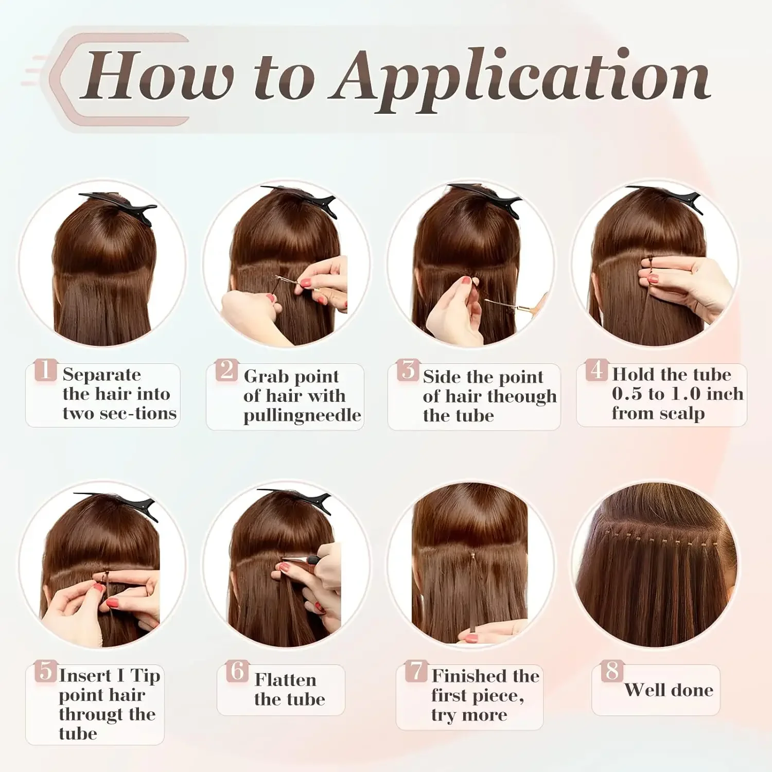Extensii de păr drepte cu vârf în U, 100% păr uman real, 16-26 inci, 50 g, extensii de păr Fusion, culoare 1B negru, pentru salon, de înaltă calitate_voghion.com