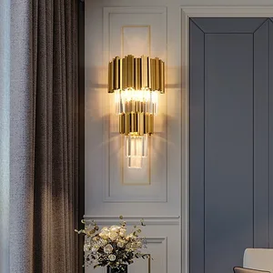 Decorative Indoor Luxury Wall Lamp Living Room Bedroom Crystal Lamp LED Crystal Wall Lamp