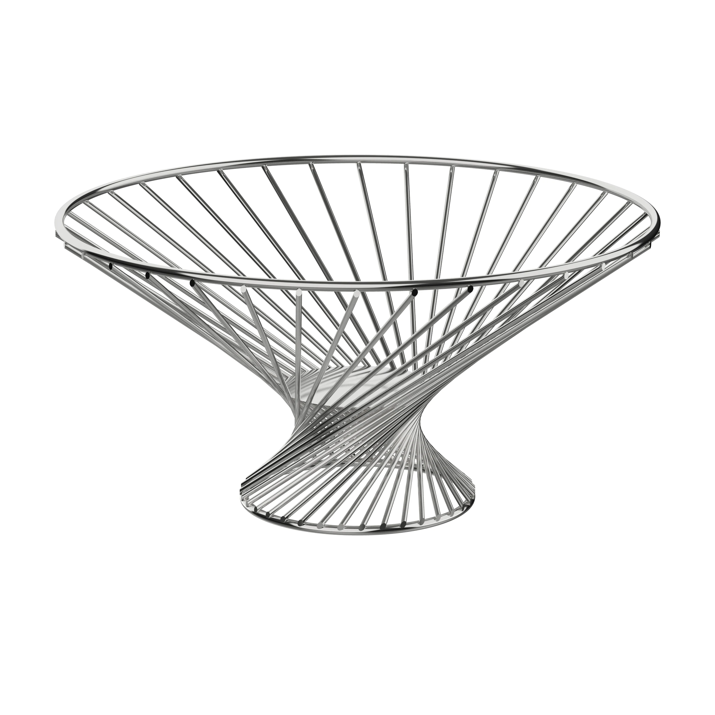 Nice Design Wire Spiral Fruit and Bread Basket in Stainless Steel Material