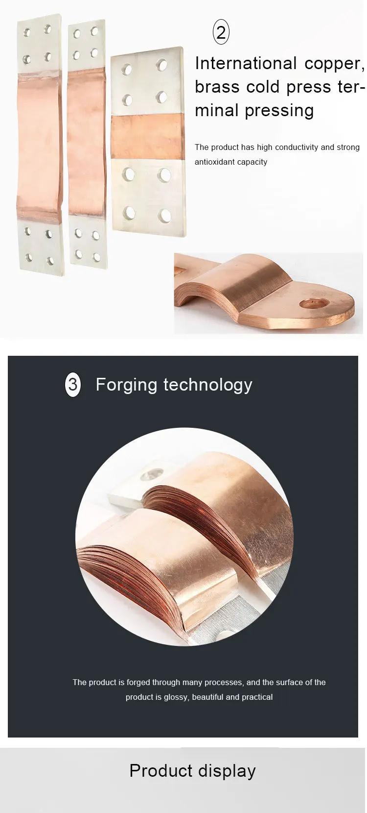 Earth Strap Copper Braided Busbar Connector 1000V 10A-6000A Flexible ...
